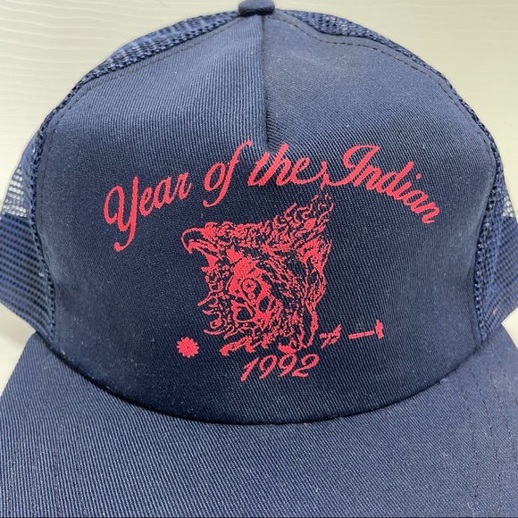 Vintage 1992 Year of the Indian Trucker Hat - Picture 3 of 8